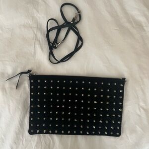 BLACK STUDED PUNK CLUTCH